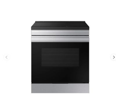 Samsung - Bespoke 6.3 Cu. Ft. Slide-In Electric Induction Range with Anti-Scratch Glass Cooktop - Stainless Steel