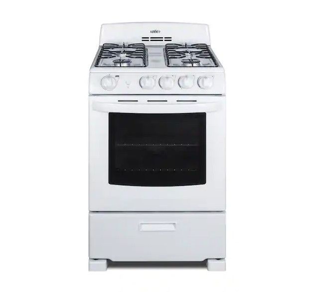 Summit Appliance 24 in. 2.9 cu. ft. Gas Range in White