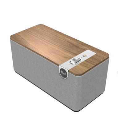 Klipsch The One Plus Bluetooth Speaker, 2.25&quot; Drivers, 4.5&quot; Woofer, Bluetooth 5.3, 40 ft Range, Walnut