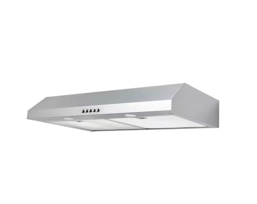 Caprelo 30 in. 320 CFM Convertible Under Cabinet Range Hood in Stainless Steel with LED Lighting and Charcoal Filter