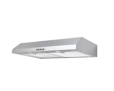 Caprelo 30 in. 320 CFM Convertible Under Cabinet Range Hood in Stainless Steel with LED Lighting and Charcoal Filter