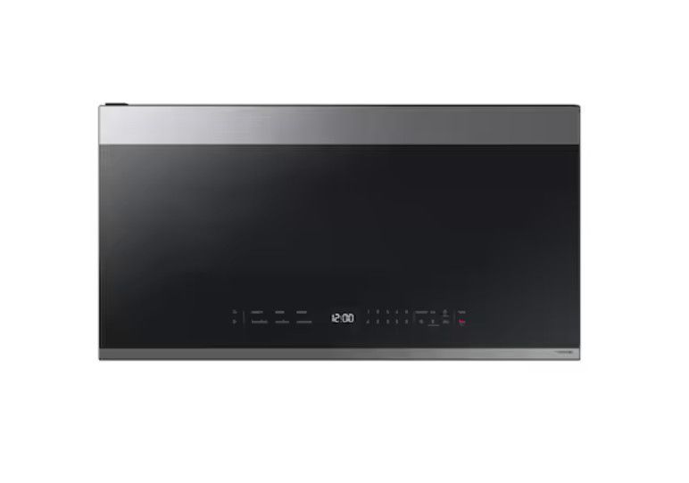 Samsung - Bespoke 2.1 Cu. Ft. Over-the-Range Microwave with Sensor Cooking and Auto Dimming Glass Touch Controls - Stainless Steel
