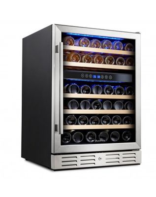 Kalamera Dual Zone 23.5&#39;&#39; 46 Bottle Wine Refrigerator with Reversible Door