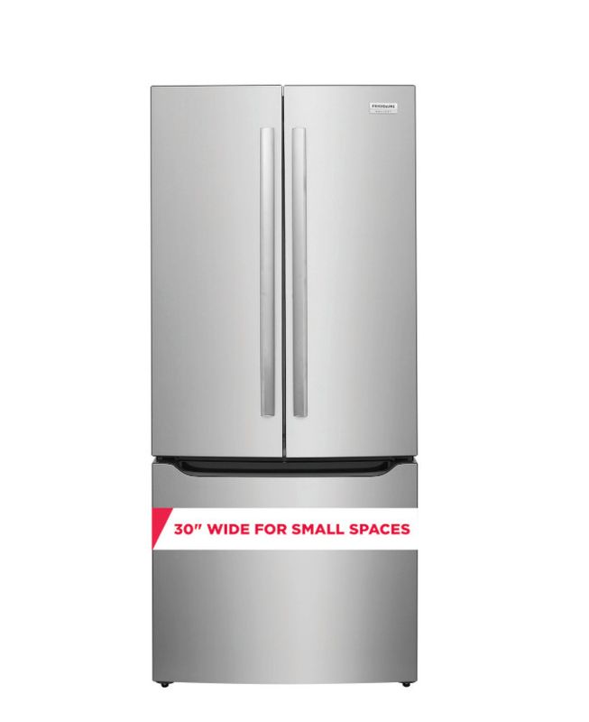 Frigidaire Gallery - 30 in. 20 cu. ft. Standard Depth French Door Refrigerator with Internal Water Dispenser - Stainless Steel
