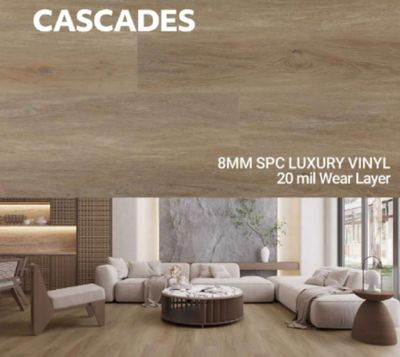 8mm Luxury Vinyl Flooring (18.43 sq. ft per case) | CASCADES
