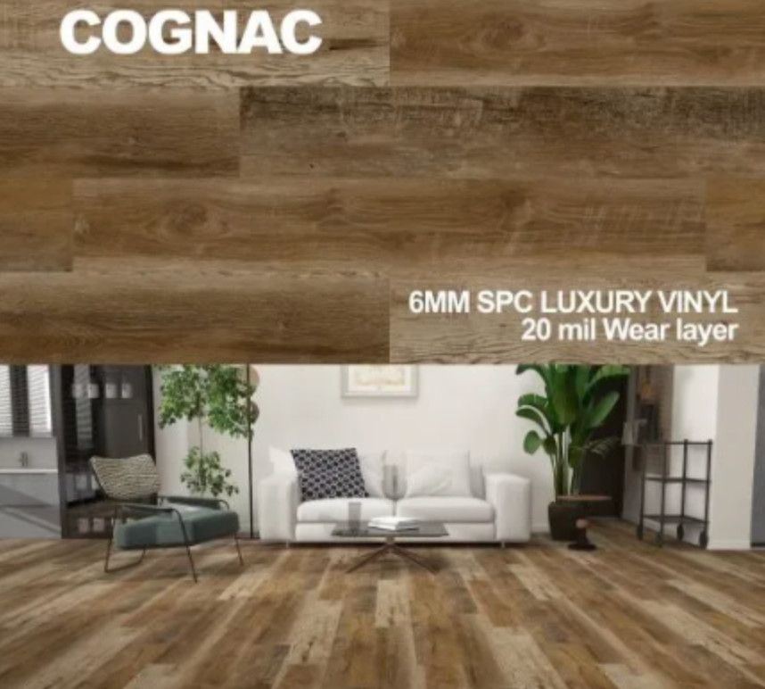 6mm Luxury Vinyl Flooring (24.29 sq. ft per case) | COGNAC