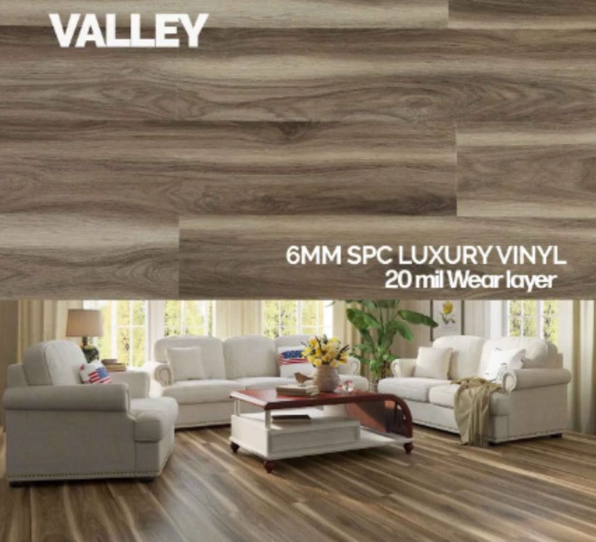 6mm Luxury Vinyl Flooring (24.29 sq. ft per case) | VALLEY