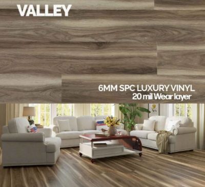 6mm Luxury Vinyl Flooring (24.29 sq. ft per case) | VALLEY