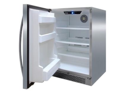 Vinotemp Designer Series 24-Inch 5.6 cu. ft. Outdoor Rated Refrigerator – Left Hinge - Stainless Steel