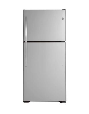 GE - 21.2 Cu. Ft. Top-Freezer Refrigerator - Stainless Steel