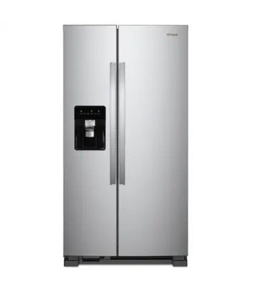 Whirlpool - 21.4 Cu. Ft. Side-by-Side Refrigerator - Monochromatic Stainless Steel
