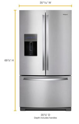Whirlpool 26.8 Cu. Ft. French Door Refrigerator – Stainless Steel