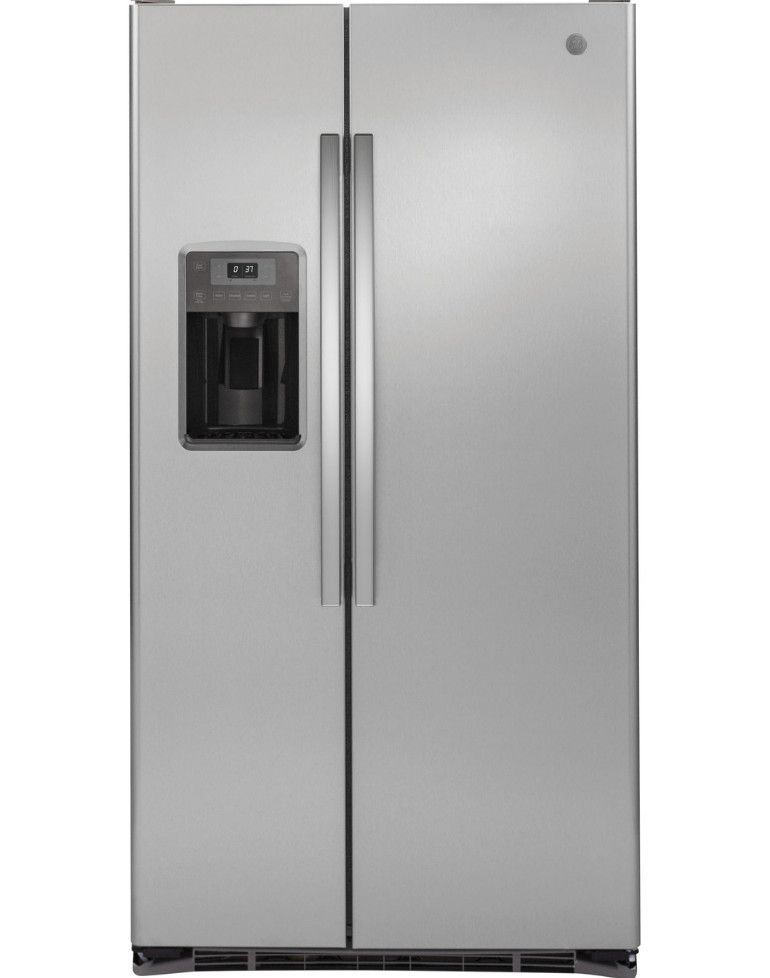 GE 21.9 Cu. Ft. Counter-Depth Side-by-Side Refrigerator – Stainless Steel