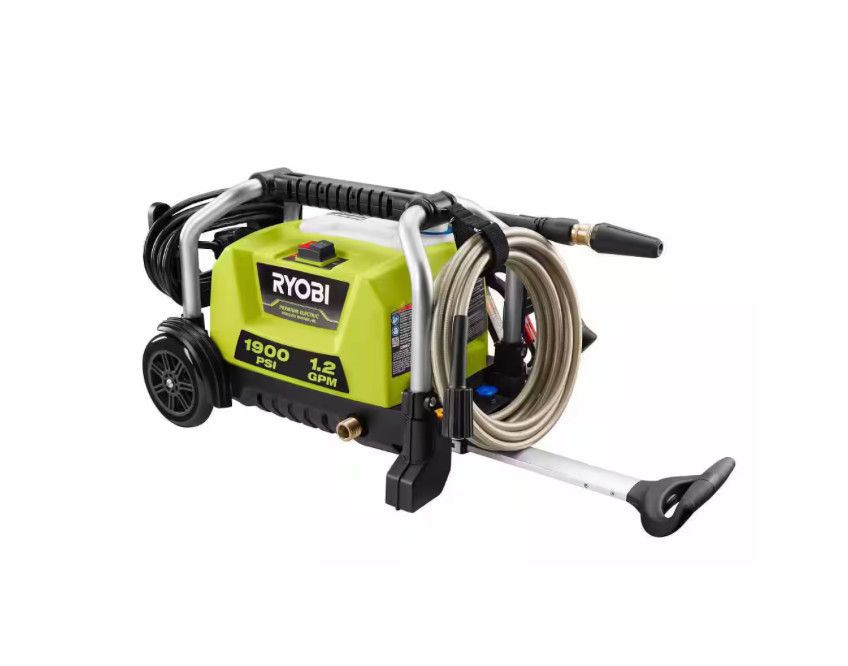 Ryobi 1.2GPM 1900 psi Cold Water Wheeled Electric Pressure Washer
