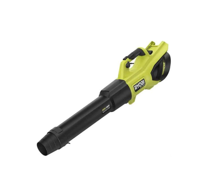 RYOBI 40V HP Brushless Whisper Series 190 MPH 730 CFM Cordless Battery Jet Fan Leaf Blower with (2) 4.0 Ah Batteries &amp; Charger