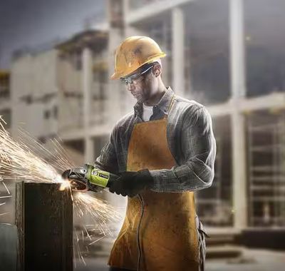 Ryobi 7.5A 4.5 in. Corded Angle Grinder