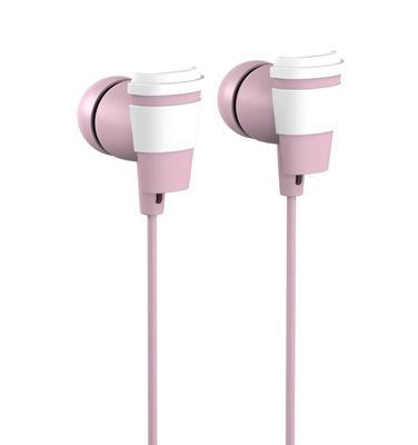 GEMS Pink Wired Earbuds – Soft Silicone In-Ear Headphones