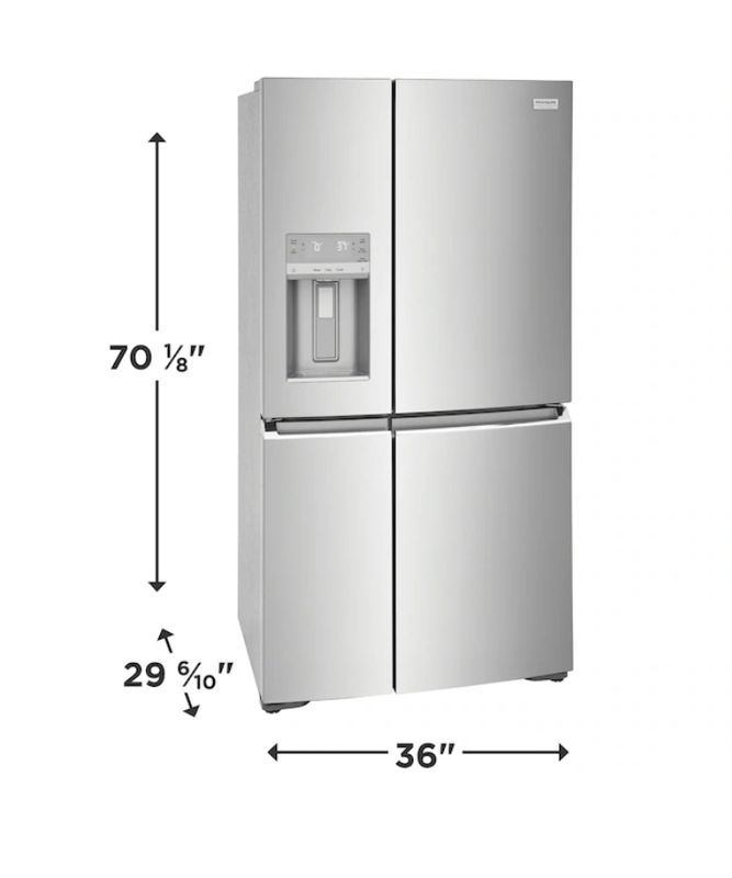 Frigidaire Gallery 21.5-cu ft 4-Door Counter-depth French Door Refrigerator with Ice Maker (Fingerprint Resistant Stainless Steel) ENERGY STAR