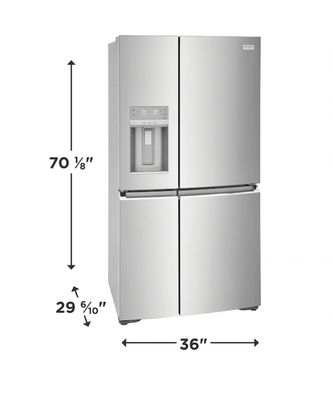 Frigidaire Gallery 21.5-cu ft 4-Door Counter-depth French Door Refrigerator with Ice Maker (Fingerprint Resistant Stainless Steel) ENERGY STAR