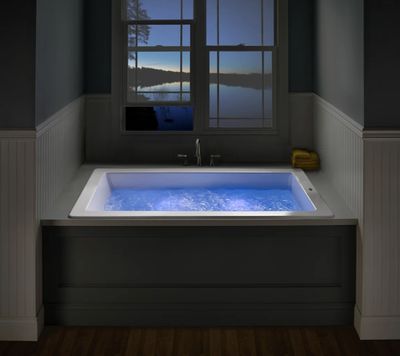 MAJOR MARKDOWN Solna™ Chromatherapy 66" x 36" Drop in Whirlpool Bathtub
