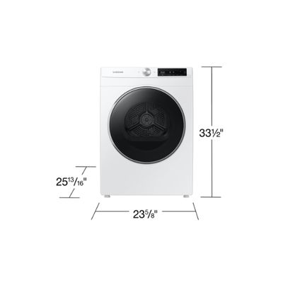 Samsung - 4.0 cu. ft. Electric Dryer with AI Smart Dial and Wi-Fi Connectivity - White