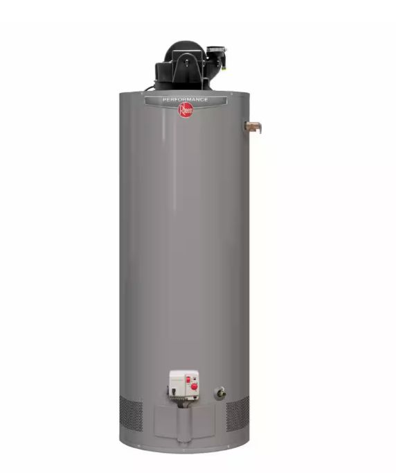 50 Gallon Rheem Liquid Propane Power Damper Water Heater
