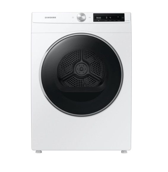 Samsung - 4.0 cu. ft. Electric Dryer with AI Smart Dial and Wi-Fi Connectivity - White