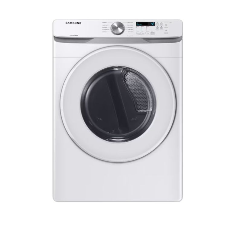 Samsung - 7.5 cu. ft. Long Vent Electric Dryer with Sensor Dry - White