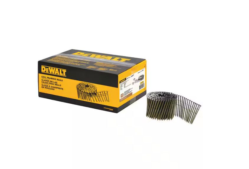 DEWALT 3 in. x 0.120 in. Metal Coil Nails (2700 per Box)