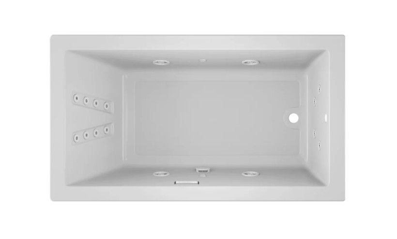 Solna™ Chromatherapy 66" x 36" Drop in Whirlpool Bathtub