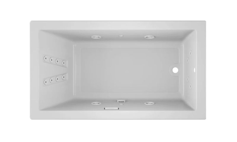 Solna™ Chromatherapy 66" x 36" Drop in Whirlpool Bathtub