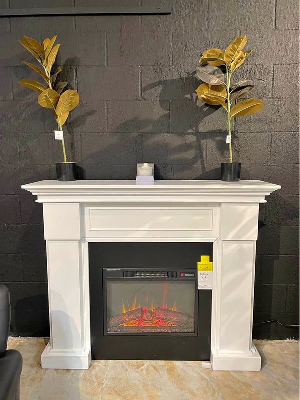 Gaulke Electric Fireplace With Mantel 1500W Freestanding Heater With Remote Control