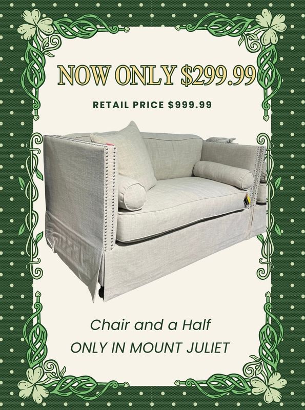 Pavan 59" Wide Linen Down Cushion Chair and a Half