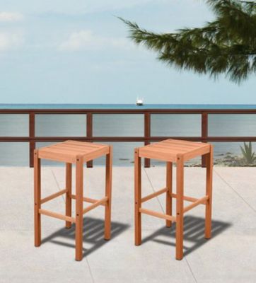 Amazonia Magic 2 Piece Patio Backless Barstool Set