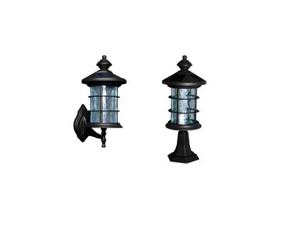 Classy Caps Black Aluminum Hampton Solar Lamp