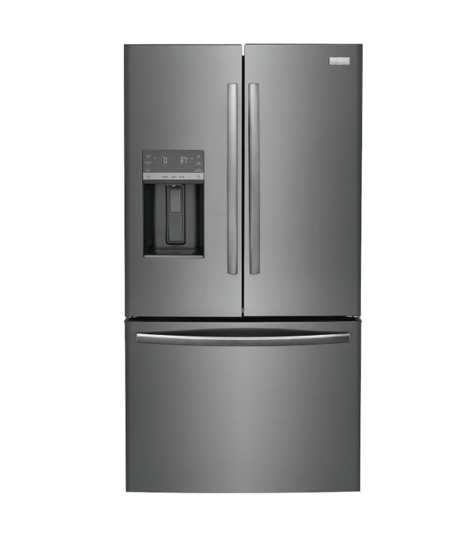 Frigidaire Gallery 27.8-cu ft French Door Refrigerator with Dual Ice Maker (Fingerprint Resistant Black Stainless Steel) ENERGY STAR