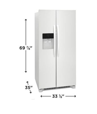 Frigidaire 22.3-cu ft Side-by-Side Refrigerator with Ice Maker (White) ENERGY STAR