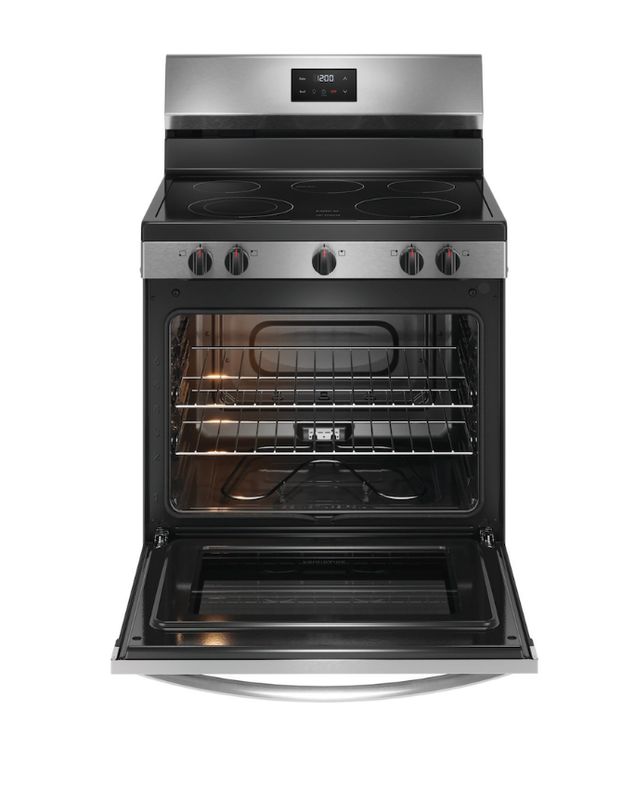 Frigidaire 30-in Smooth Surface Glass Top 5 Elements 5.3-cu ft Freestanding Electric Range (Stainless Steel)