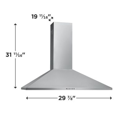 Frigidaire 30-in 400-CFM Convertible Stainless Steel Wall-Mounted Range Hood