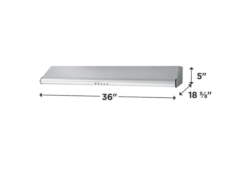 Frigidaire 36-in 300-CFM Convertible Stainless Steel Under Cabinet Range Hoods Undercabinet Mount