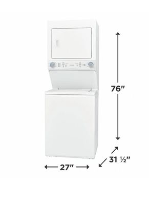 Frigidaire Electric Stacked Laundry Center with 3.9-cu ft Washer and 5.6-cu ft Dryer