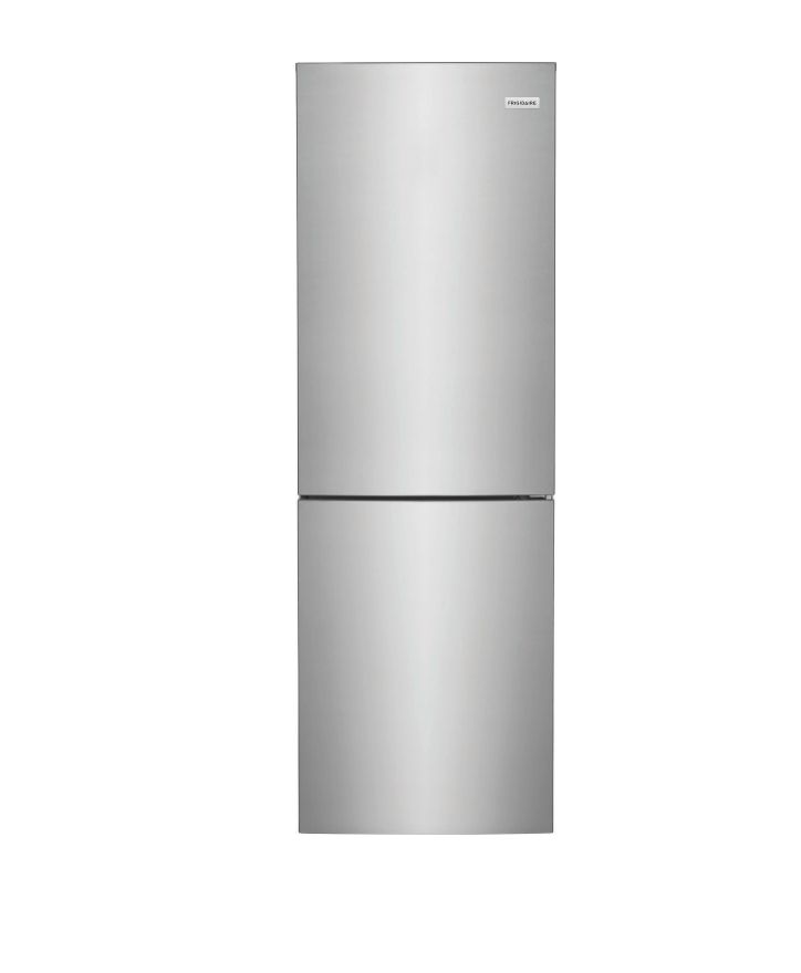 Frigidaire 24 Inch Freestanding Bottom Freezer Refrigerator with 11.5 Cu. Ft. Capacity, 2 Adjustable Glass Shelves, 3 Door Bins, 3 Freezer Baskets, Interior LED Lighting, Reversible Swing Door, and En
