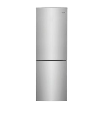 Frigidaire 24 Inch Freestanding Bottom Freezer Refrigerator with 11.5 Cu. Ft. Capacity, 2 Adjustable Glass Shelves, 3 Door Bins, 3 Freezer Baskets, Interior LED Lighting, Reversible Swing Door, and En