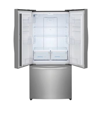 Frigidaire 17.6-cu ft Counter-depth French Door Refrigerator with Ice Maker (Brushed Steel) ENERGY STAR