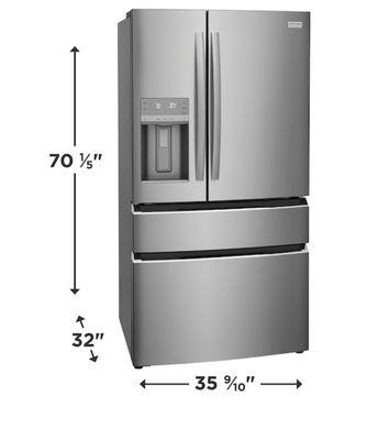 Frigidaire Gallery 21.5 Cu. Ft. Counter-Depth 4-Door French Door Refrigerator