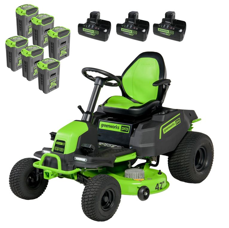 Greenworks 60V 42'' Cordless Battery Crossover Riding Lawn Mower