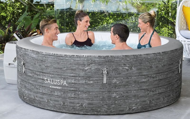 Bestway Budapest EnergySense Smart AirJet Inflatable Hot Tub 4-6 Person