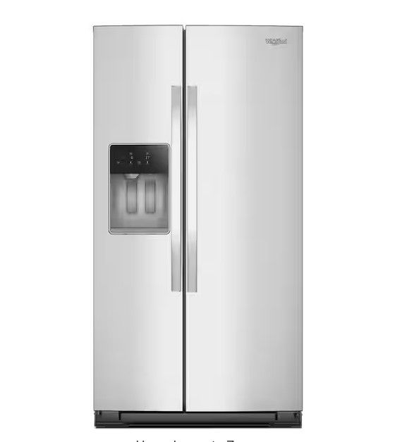 Whirlpool 36" 28.7 cu ft Side-by-Side Refrigerator with TruCool System &amp; Fingerprint Resistant Stainless Finish