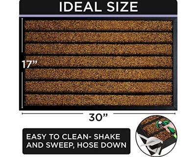 Durable Dirt-Trapping Door Mat – Non-Slip Indoor/Outdoor Entry Mat 30" x 17"
