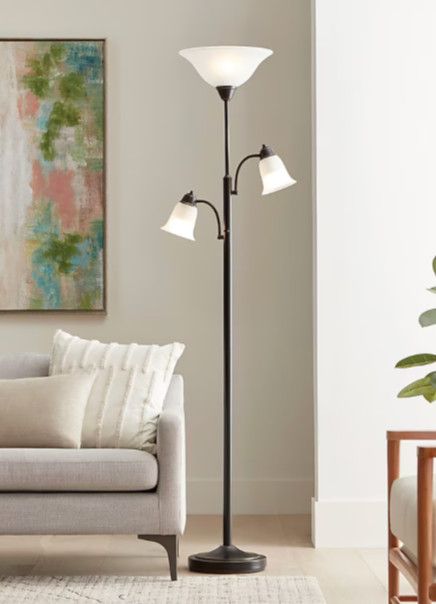allen + roth 72.5-in Oil Rubbed Bronze Multi-head Floor Lamp